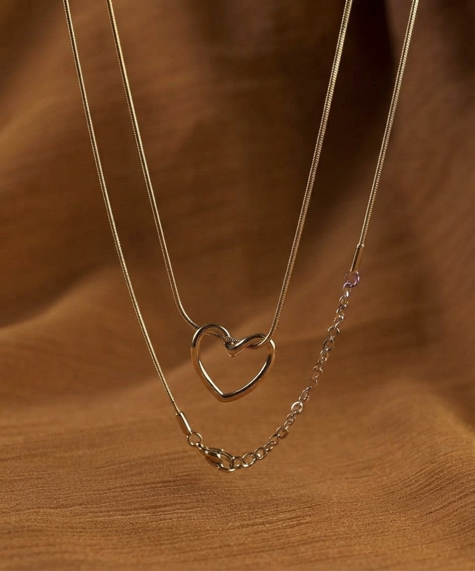 Layered Heart Necklace