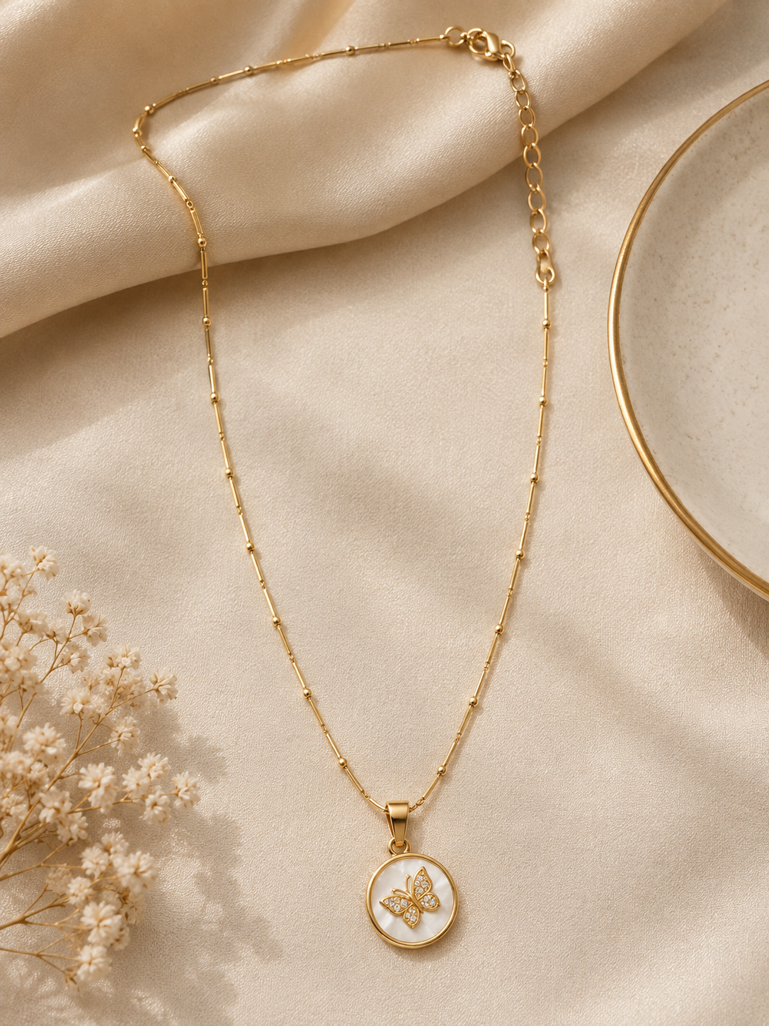 Celestial Butterfly Pendant Necklace