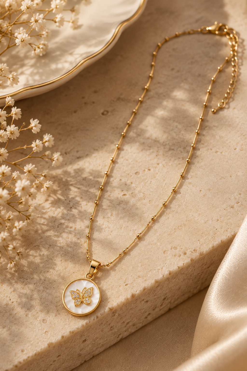 Celestial Butterfly Pendant Necklace