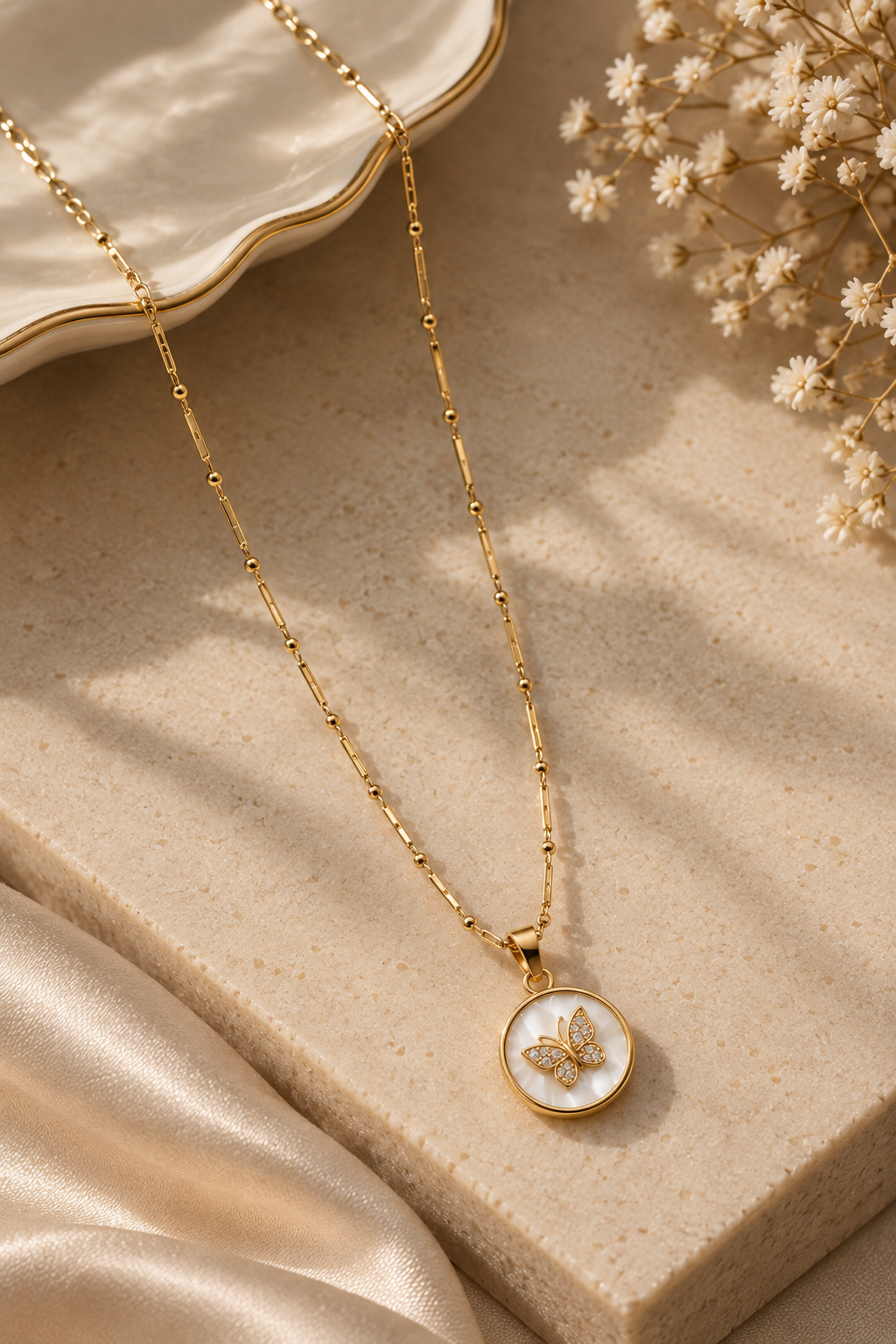 Celestial Butterfly Pendant Necklace