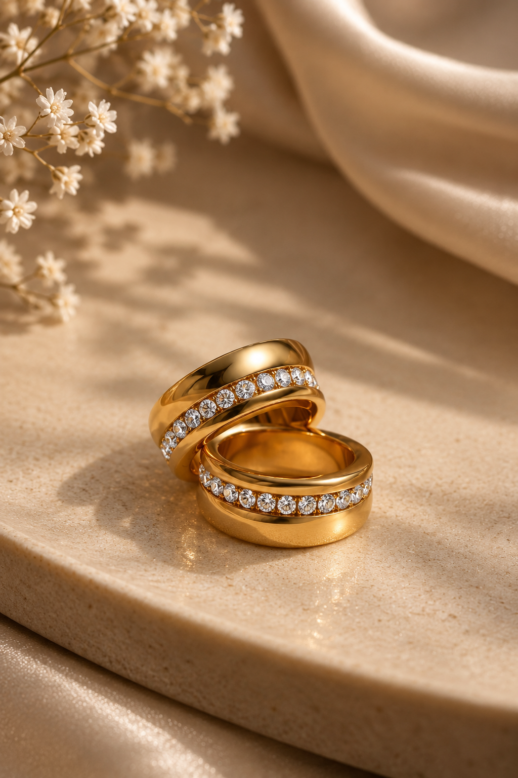 Gold Crystal Rings