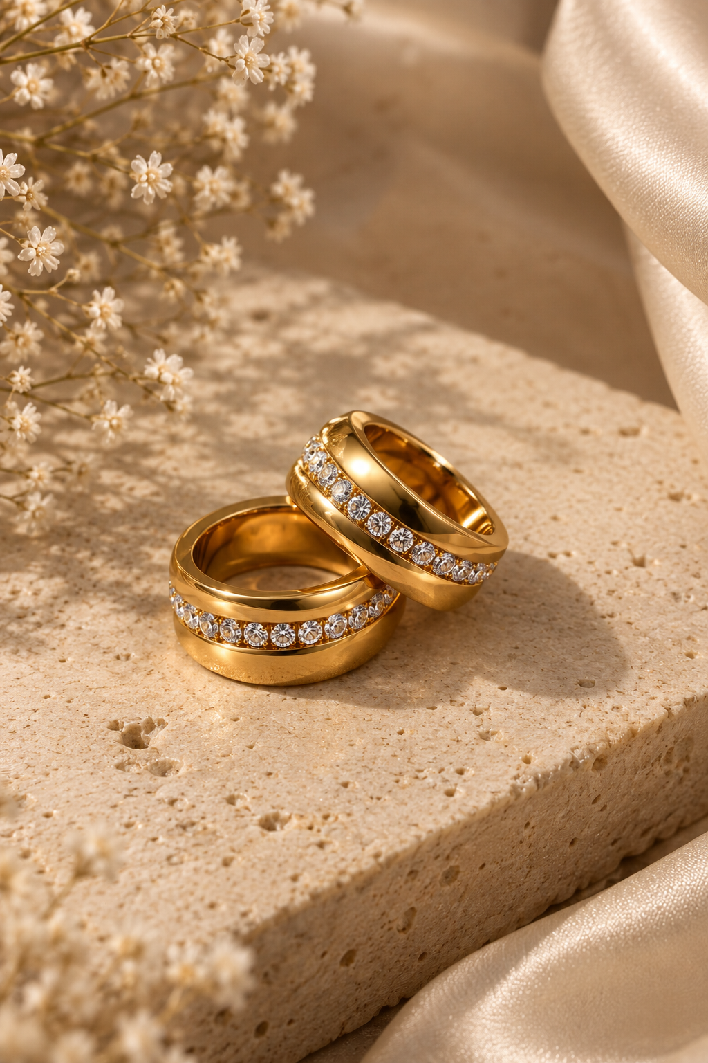 Gold Crystal Rings